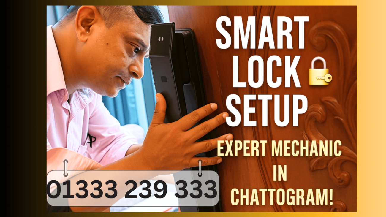 Smart door Lock installation in Chattogram call us