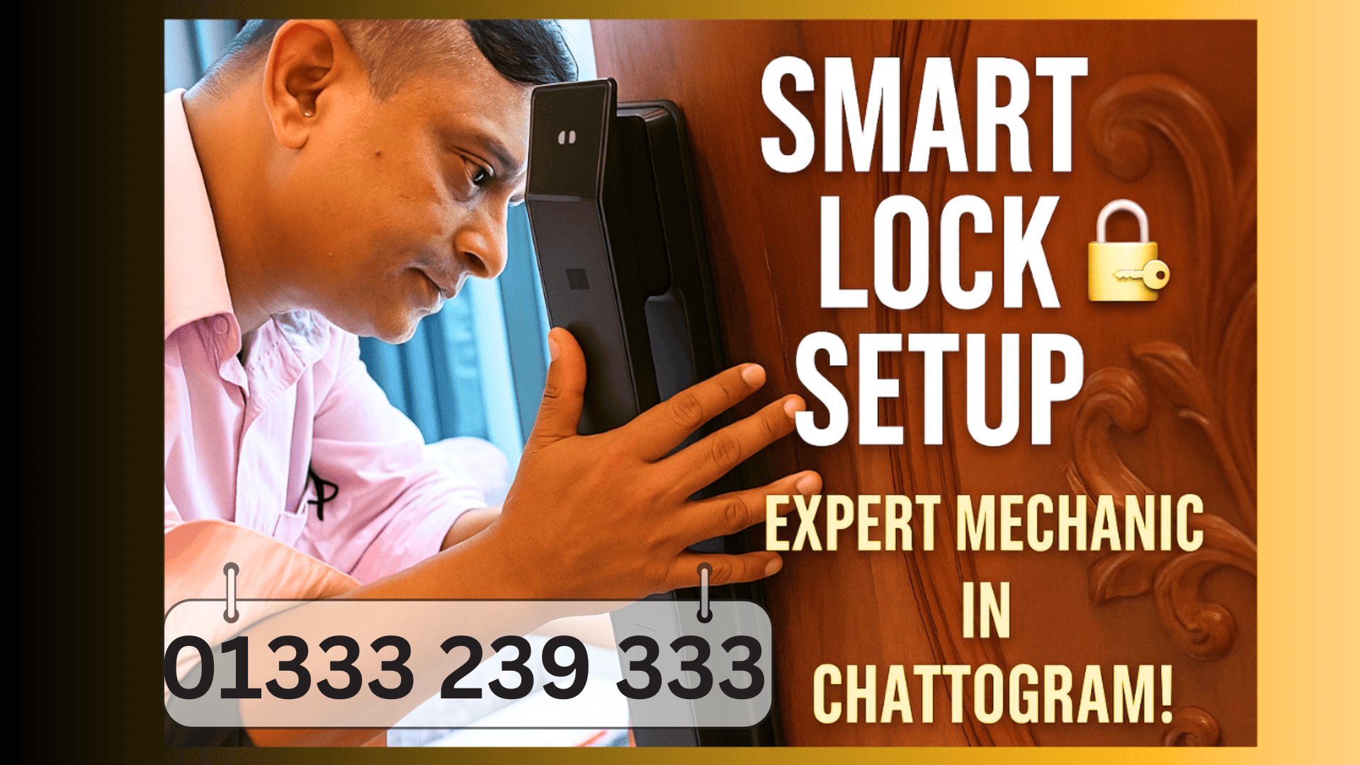 Smart door Lock installation in Chattogram call us